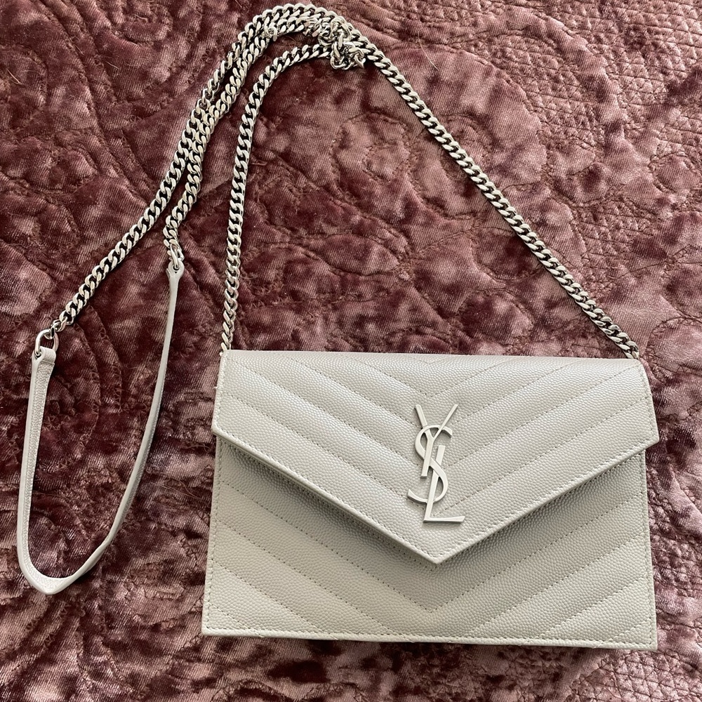 Ysl small envelope chain bag